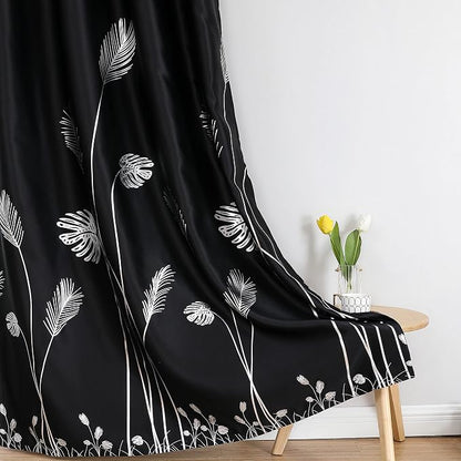 Black Blackout Curtains & Drapes 102 Inches Long - Image 7