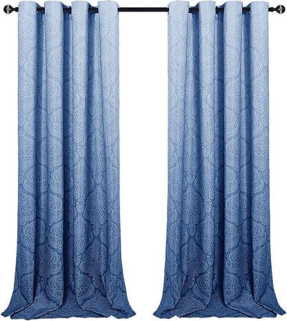 DWCN Blue Room Darkening Curtains - Image 8