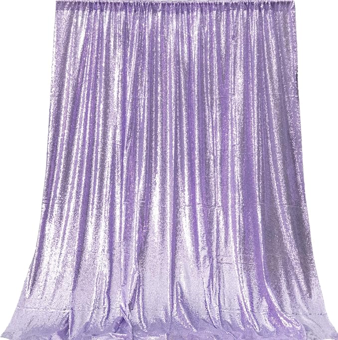 JYFLZQ Lavender Sequin Backdrop Curtains 2ft x 8ft 2 Panel Glitter Photo Booth - Image 6