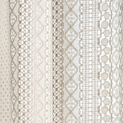 Sutuo Home Boho Sheer Curtain 108 Inches Long, Crochet Lace - Image 4