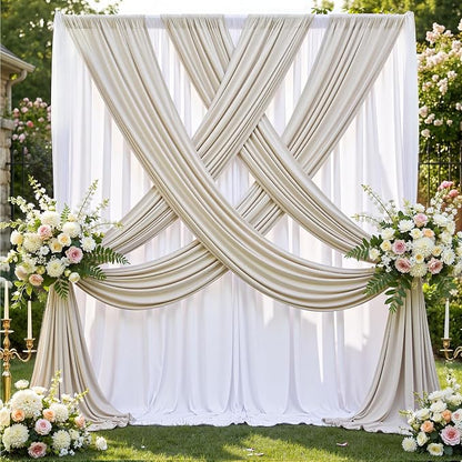 10ft×12ft Beige Backdrop Curtain - Image 8