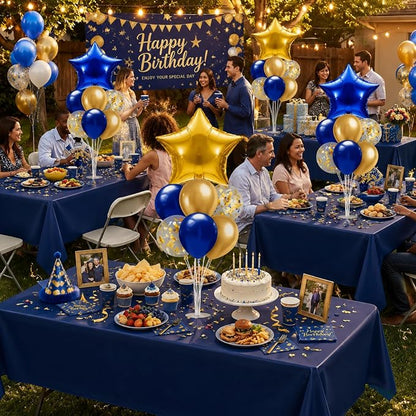 Lunmon 4 Sets Navy Blue Gold Balloons Centerpieces - Image 5