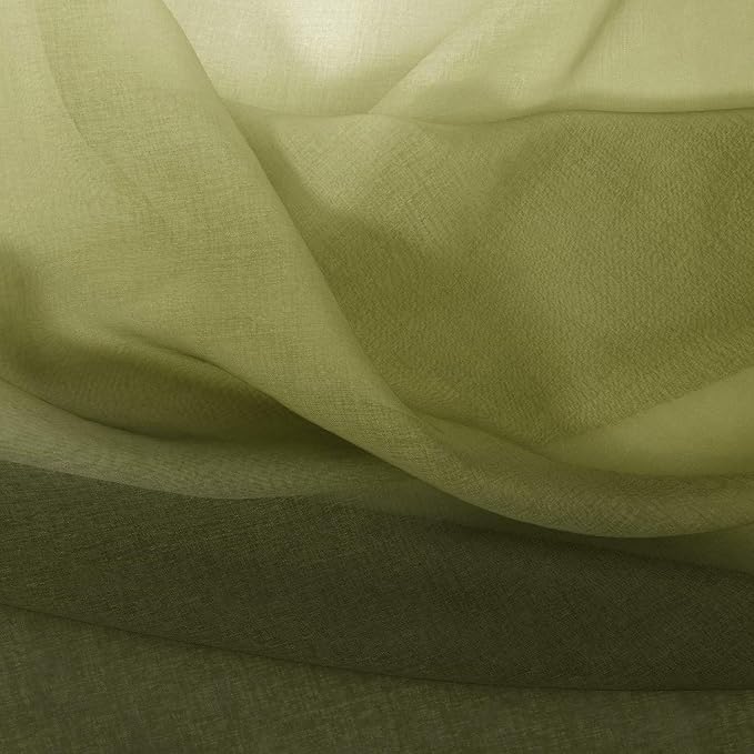 DWCN Faux Linen Ombre Sheer Curtains - Image 8