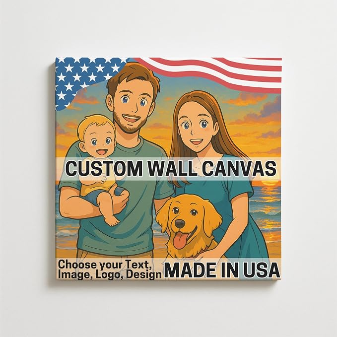 DC Custom canvas prints with your photos custom wall decor Hang Made in USA | by DreamController
