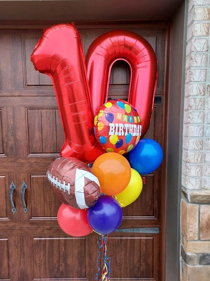 Red Number 0 Balloon 40 Inch, 0th Birthday Party Decorations Men Women | Foil - Image 4