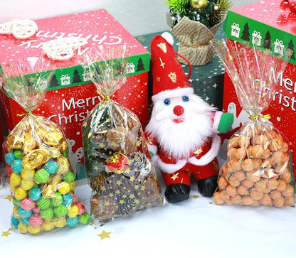 100 Pcs Star Printed 5"X 11" Gift Wrap Cello Cellophane Treat Bags Party Favor - Image 6