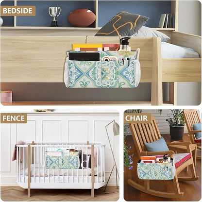 Bedside Caddy Metal Frame Hanging Organizer Bunk Bed Dorm Accessories Hook And - Image 8