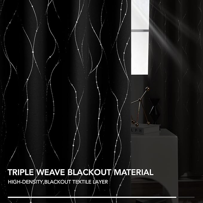 Deconovo Living Room Curtains 72 Inches Long, Thermal Insulated, Room Darkening - Image 5