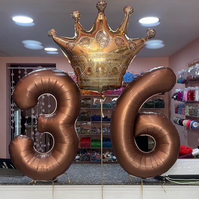 Coffee Brown Number 7 Balloon 40 Inch - Image 3
