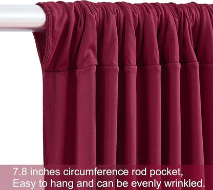 10x12 Burgundy Backdrop Curtains - Image 7