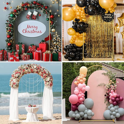RUBFAC Wedding Arch Backdrop Stand, Metal Balloon Arch Stand | Gold Arch Stand - Image 7