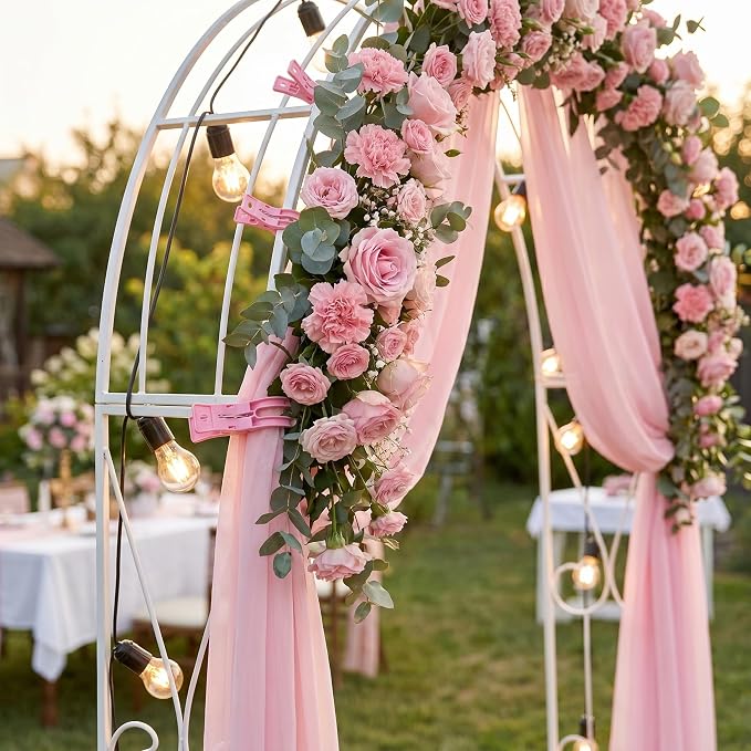 Putros 20 Pack Balloon Arch Clips 3.5 Inch Pink Spring Clamps - Image 5