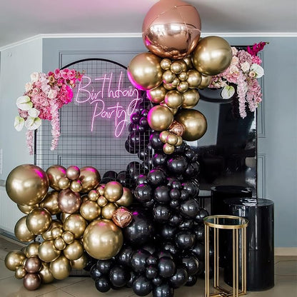 RUBFAC Balloon Arch Kit Black Balloons Different Sizes 129pcs - Image 7
