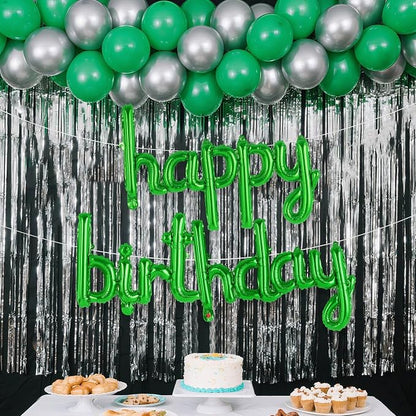 Happy Birthday Balloons Banner Foil Letters Balloons Connected, Personalized - Image 2