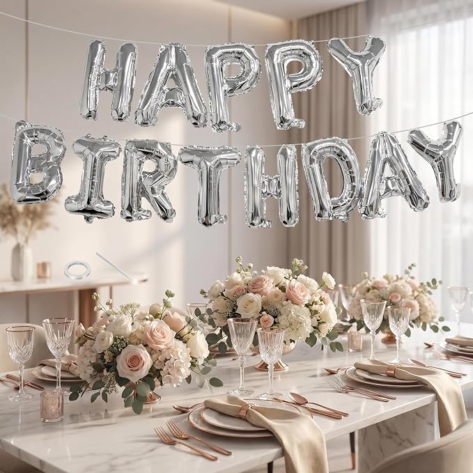 CARGEN 16in Happy Birthday Balloons Banner - Image 2