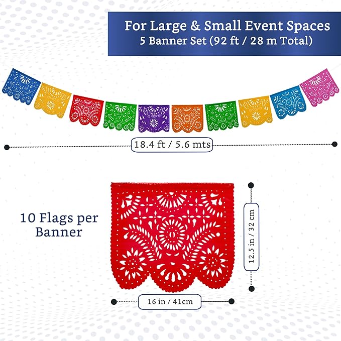 Papel Picado Banner 5-pk - Image 2