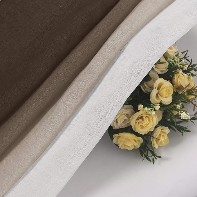 DWCN Ombre Short Sheer Curtains - Image 7