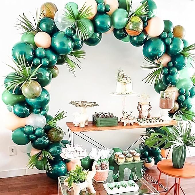 PartyWoo Metallic Green Balloons 4pcs Chrome Green Color 36 Inch | Balloons - Image 6