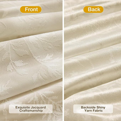 Anmao Taupe Semi Sheer Light Filtering Curtains 96 Inches Long 2 Panels - Image 3