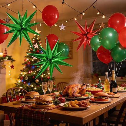 60Pcs Green Star Balloons Foil Cone Balloons Green Party Decorations - Image 7