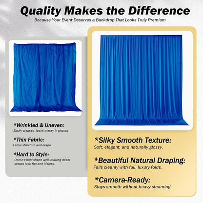 50ft×12ft Royal Blue Backdrop Curtain - Image 4