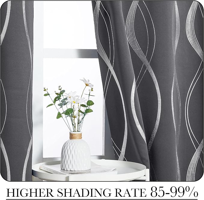 NICETOWN Bedroom Small Blackout Curtain Panels, 42 by 54 Inch, Window Treatment - Image 4