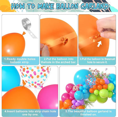 Amandir 153pcs Summer Tropical Balloon Arch Garland Kit Different Sizes 18 12 - Image 3