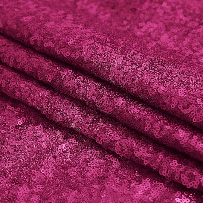 Sugargirl Fuchsia Sequin Backdrop Curtain 2 Panels 2FTx8FT Glitter Fuchsia - Image 9