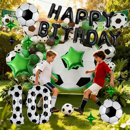 40 Inch Soccer Number 10 Balloon Set, Soccer Birthday Party Decorations | - Image 4