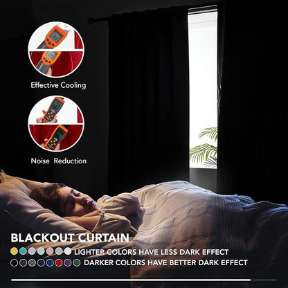 Deconovo Blackout Back Tab Curtains - Image 3