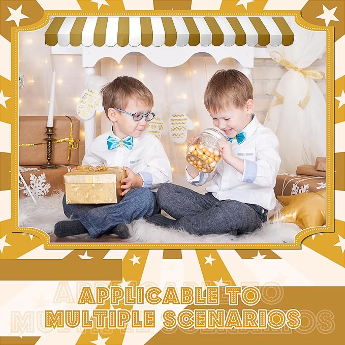 Boao 4 Pack Circus Awning Decoration 3D Stripe Cardboard Awning Carnival Wall - Image 4