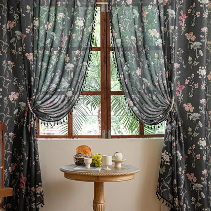 ENJOYBRIDAL Floral 96 Inch Curtains by ENJOYBRIDAL