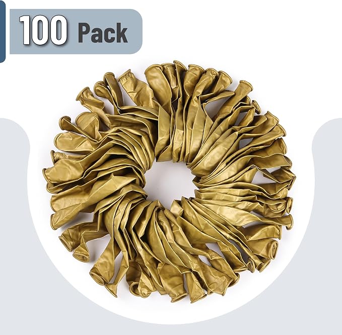 Mr. Pen- Metallic Balloons, 12 Inch, 100 Pack | Latex Metallic Gold Balloons - Image 2