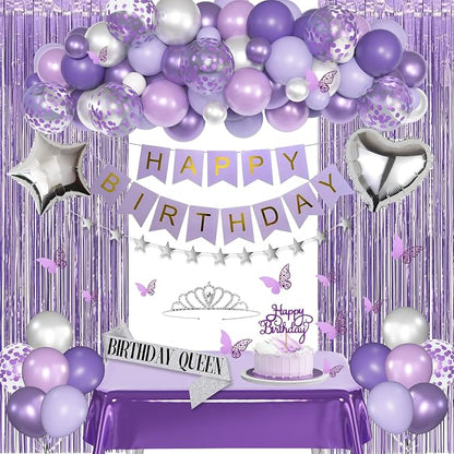 Amandir Purple Birthday Decorations by Amandir