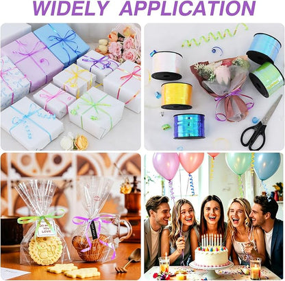 TONIFUL 6 Colors Iridescent Rainbow Curling Ribbon Balloon String - Image 5
