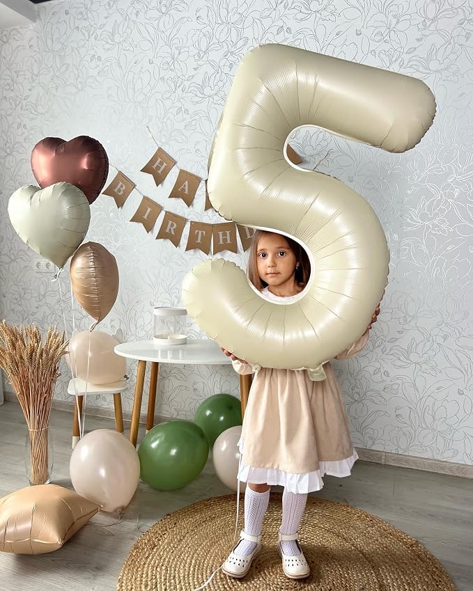 Cream Number 6 Balloon 40 Inch - Image 7