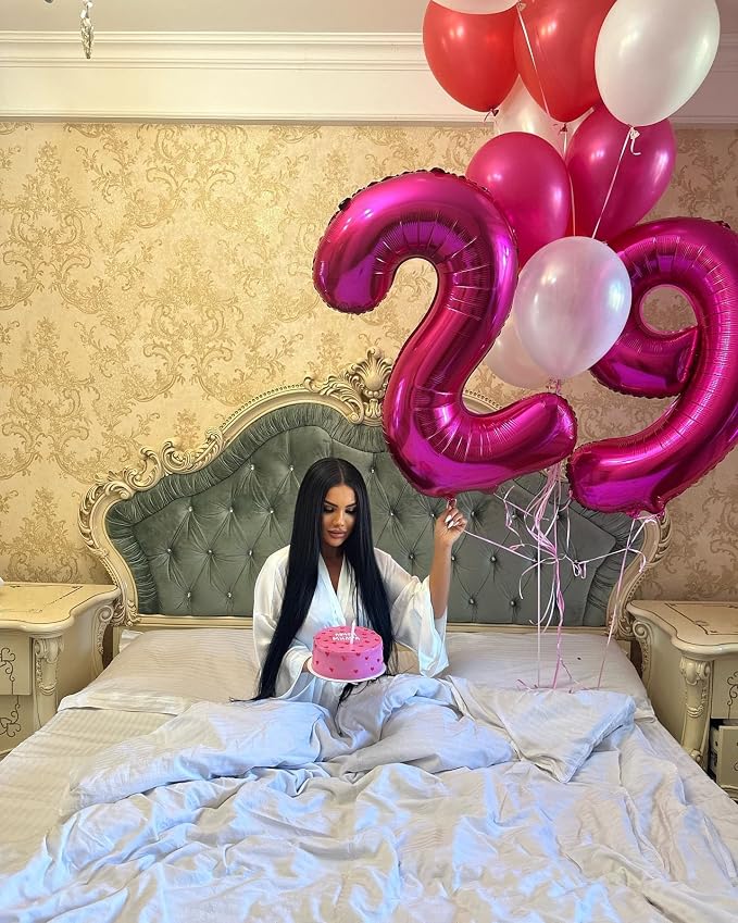 Hot Pink Number 9 Balloon 40 Inch - Image 2