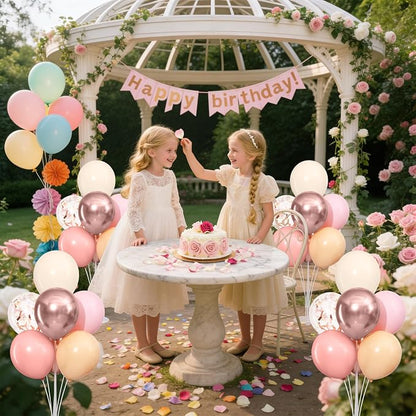 4 Sets Dusty Pink and Rose Gold Balloons Stand - Image 5