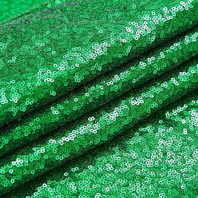 Dark Green 10ftx10ft Sequin Backdrop Curtain Glitter Christmas Background | - Image 4