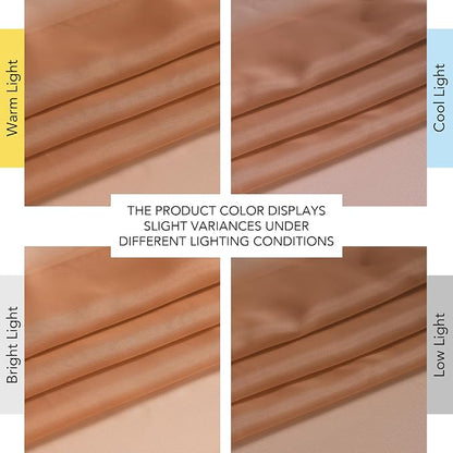 NICETOWN Voile Sheer Terracotta Curtains 96 inches Long 2 Panels Set, Grommet - Image 7