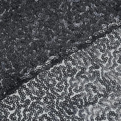Sugargirl Black Sequin Backdrop Curtain 8FTx8FT Glitter Black Background Drapes - Image 8