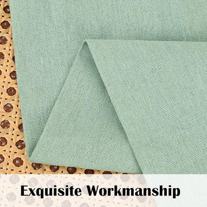 Boho Kitchen Curtains 24 Inch Length, Farmhouse Cotton Linen Tier Curtains - Image 5