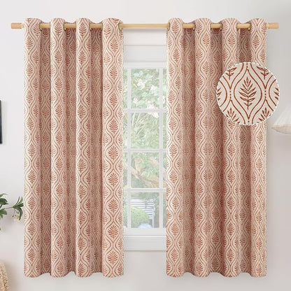 BGment Terracotta French Country Curtains 63 Inches Long - Image 9