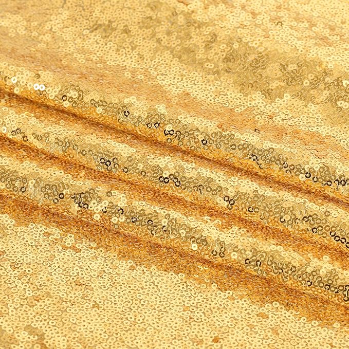 Gold Sequin Backdrop Curtains 2 Panels 2FTx8FT Glitter Gold Photo Backdrop | - Image 7