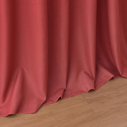 Christmas Red Linen Curtains 102 Inches Long - Image 9