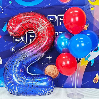 40 IN Red Blue Gradient Number 2 Balloon Large Digital 2 Foil Balloon | - Image 6