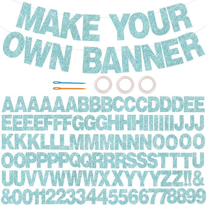 BEISHIDA Light Blue 116 PCS A-Z DIY Letter Custom Banner Party Decor | 111 by Beishida