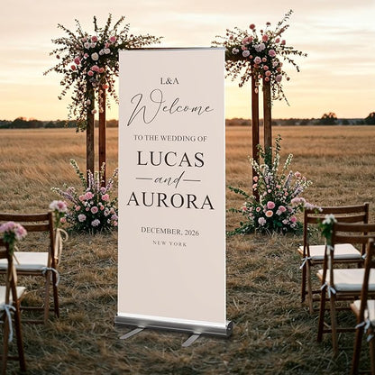 Custom Banner for Weddings READY IN 24HRS Choose your Design Retractable Banner - Image 9