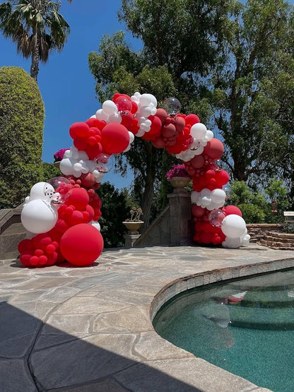 Red White Balloons Arch Kit - Image 6