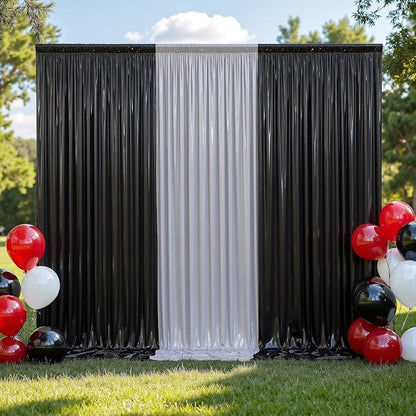 40ftx10ft Shimmer Black Sequin Backdrop Curtain - Image 9